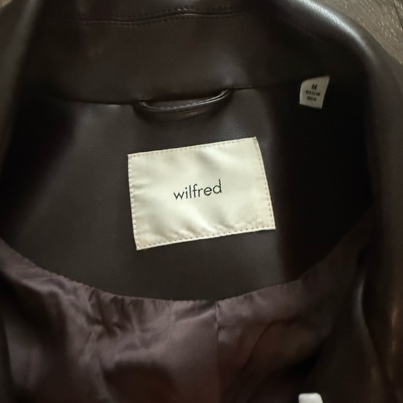 Aritzia oversized ox blood vegan leather jacket size medium - Picture 11 of 11